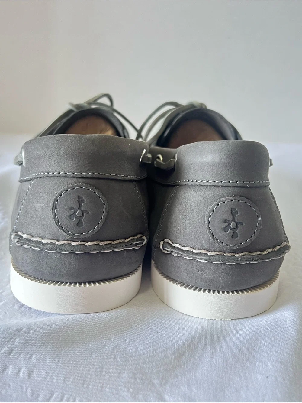 Froats Baltimore Men’s Grey Leather Boat Shoes